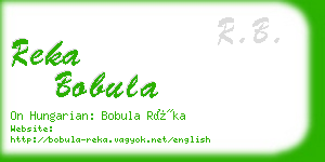 reka bobula business card